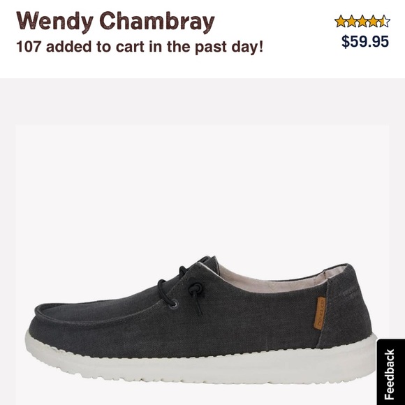 Wendy chambray off black hey dude - Picture 1 of 4